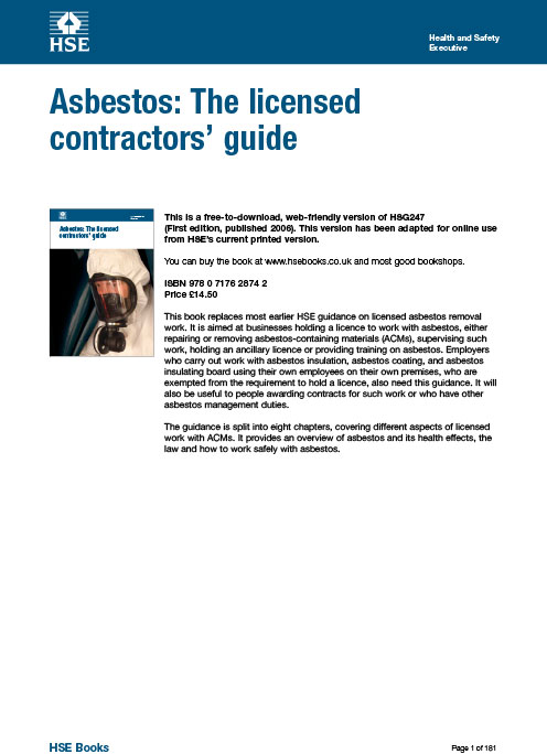 Asbestos specialists Asbestos The licensed contractors guide